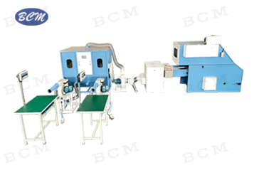 Fiber opening mixing and filling line